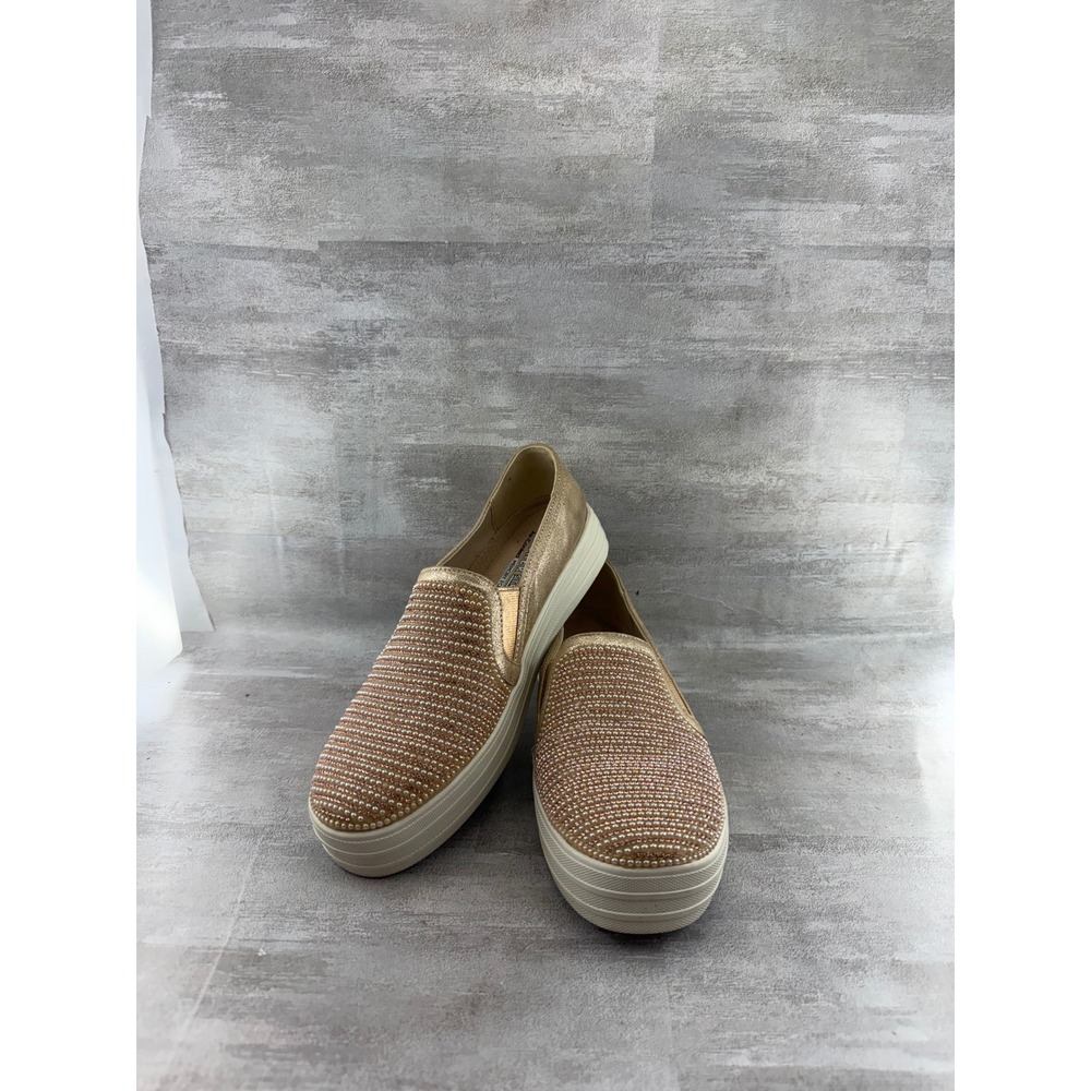 Skechers Street Rose Gold Rhinestone Platform 801 Slip On Shoes Women Sz 7.5